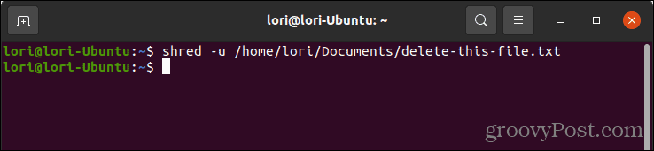 Elimine un archivo de forma segura usando el comando shred en Linux