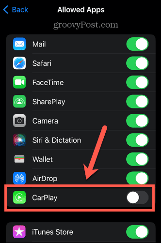 iphone permite carplay desactivado