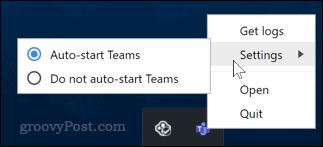 Deshabilitar el inicio de Microsoft Teams
