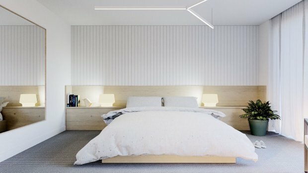 decoración minimalista del dormitorio