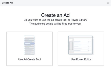 opciones de la plataforma de anuncios de Facebook