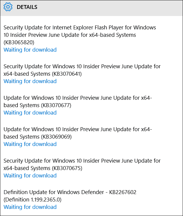 Windows 10 Build 10130 Seguridad y correcciones de errores disponibles hoy