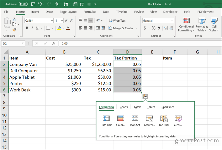 resultado de pegar un cálculo