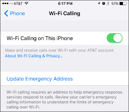 Habilitar llamadas por Wi-Fi en un iPhone