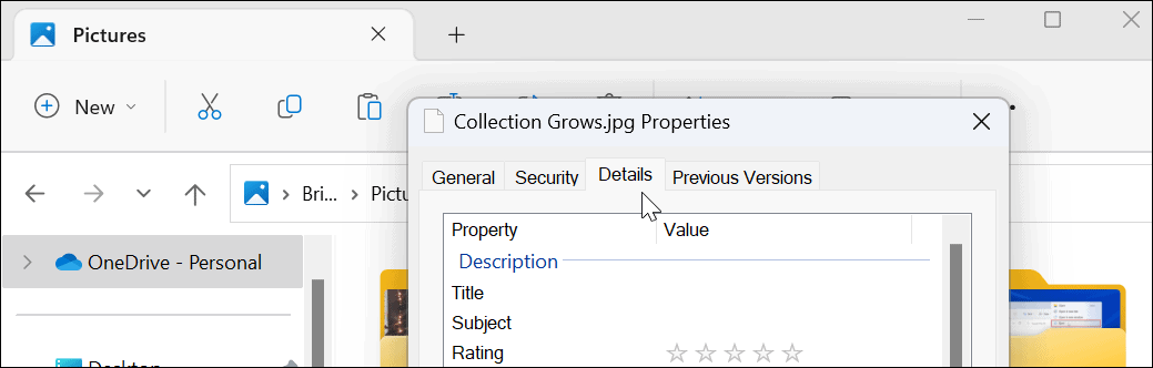 Agregar etiquetas a archivos en Windows 11