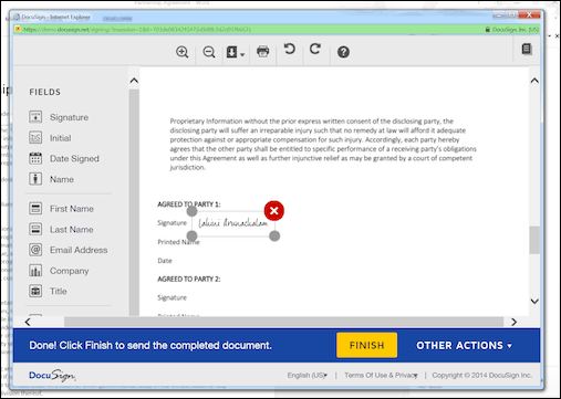 docuSign for Word