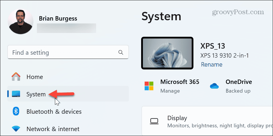 configuración del sistema windows 11