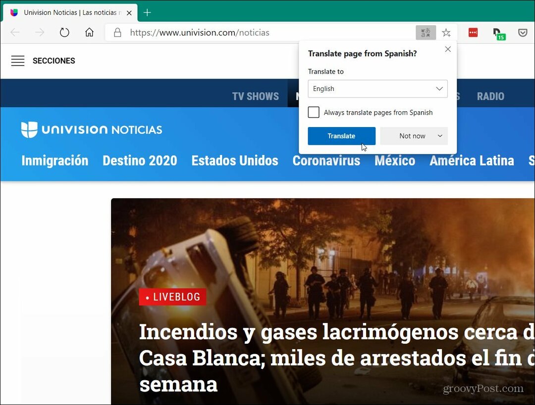 Cómo traducir una página web extranjera en Microsoft Edge