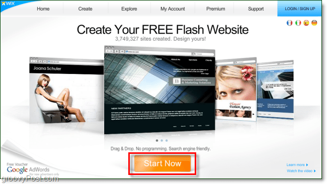 Revisión de wix.com - sitios web flash gratuitos