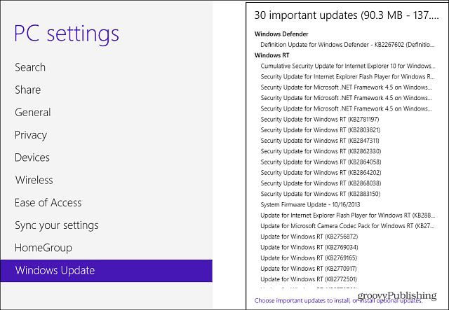 Actualización de Windows RT
