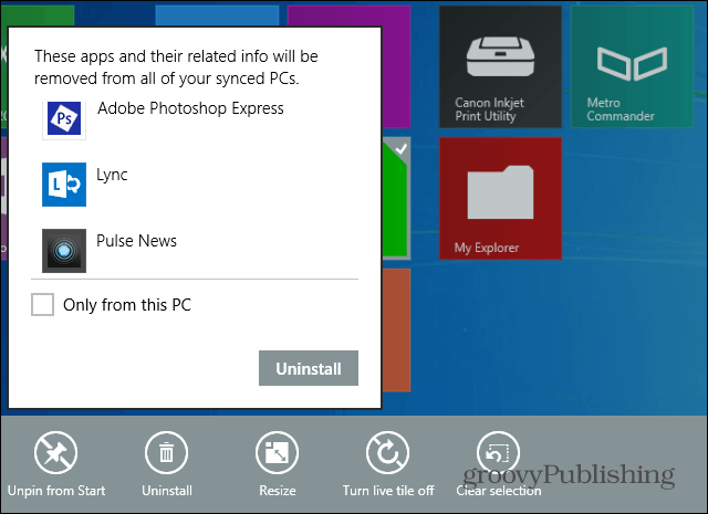 Windows 8.1 facilita la desinstalación de varias aplicaciones a la vez