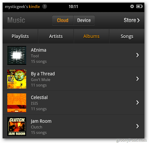 Kindle Fire Music de Cloud Player