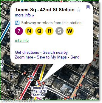 Google Maps incluso le dirá qué servicios están disponibles en cada estación