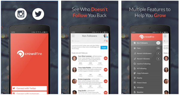 Crowdfire te ayuda a publicar en Twitter e Instagram, administrar a tus seguidores y más.