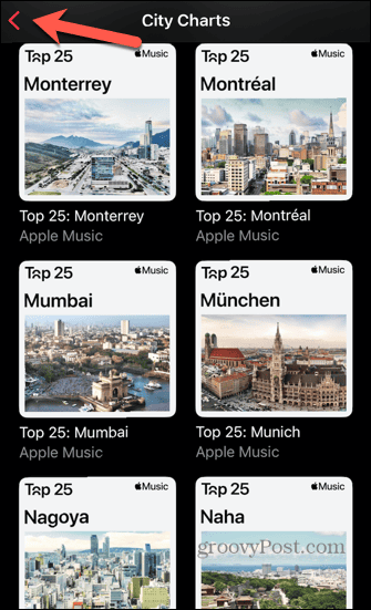 las listas de éxitos musicales de Apple