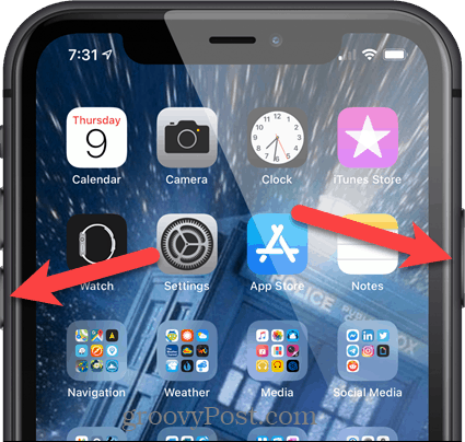 Mantenga presionado el botón Subir volumen y lateral en el iPhone