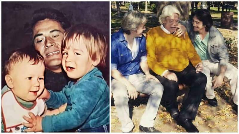 Cüneyt Arkın compartió sus fotografías tomadas hace 40 años con sus hijos.