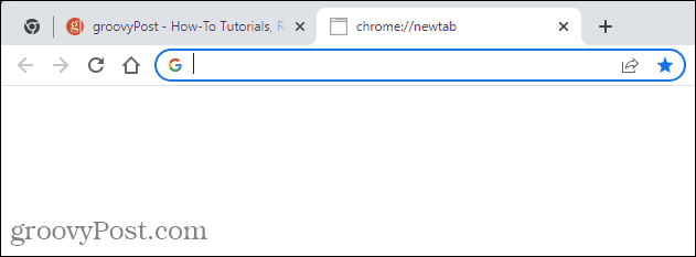 Una página Nueva pestaña en blanco en Chrome