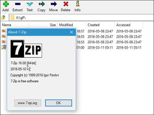 7zip versión 16