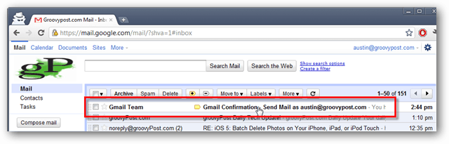 bandeja de entrada de gmail: correo electrónico de verificación