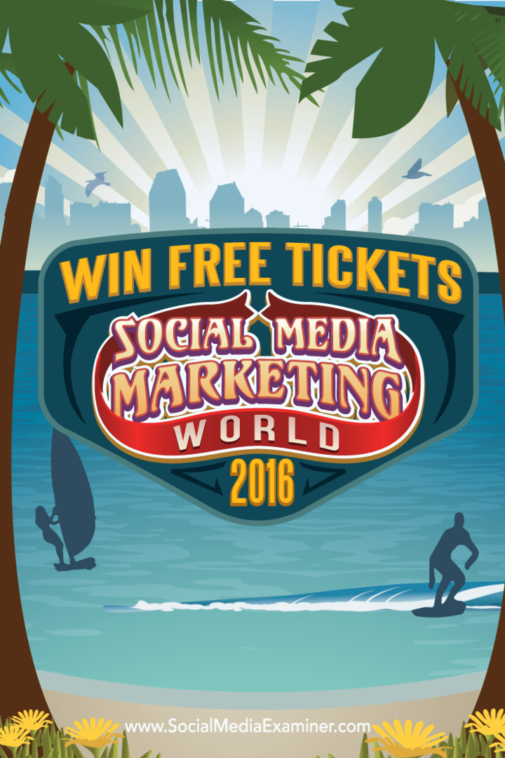 Gana entradas gratis para Social Media Marketing World 2016: Social Media Examiner