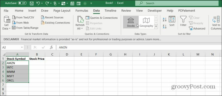 Importar existencias a Excel