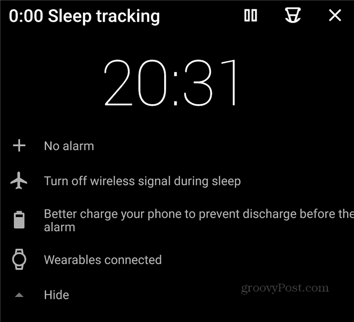 Duerme como Android Wear OS