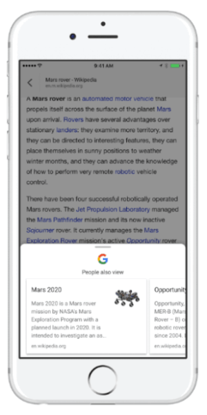 Google presenta una nueva herramienta de descubrimiento de contenido en la aplicación de Google para iOS.