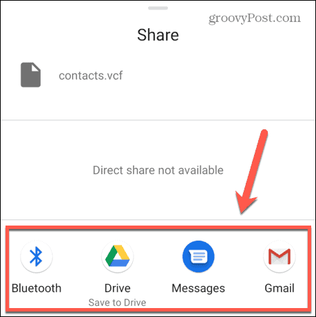 Android compartir contactos