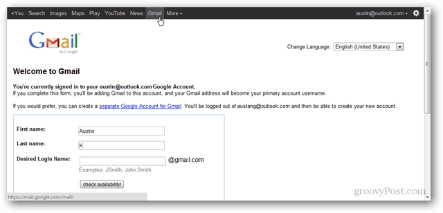 Cómo crear una cuenta de Google sin usar Gmail