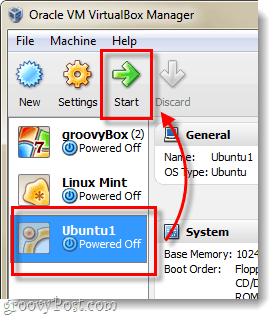 iniciar el ubuntu vm