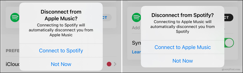 Desconecta Apple Music y Spotify