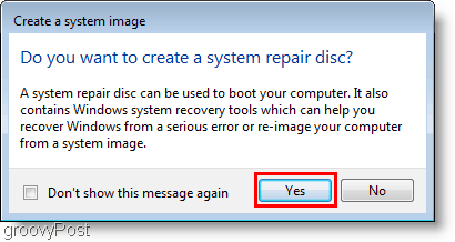 Windows 7: crear una imagen del sistema