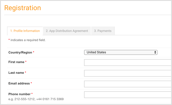 Complete los detalles de la cuenta para configurar su cuenta de desarrollador de Amazon.