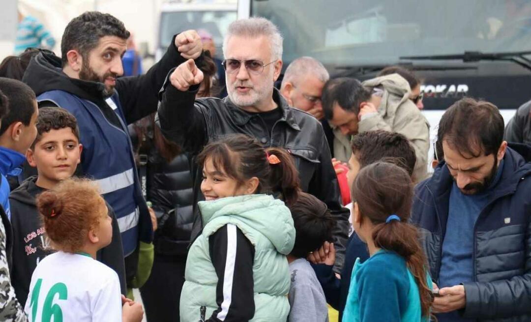 ¡Tamer, que fue al área del terremoto, se reunió con niños de Karadağ! 