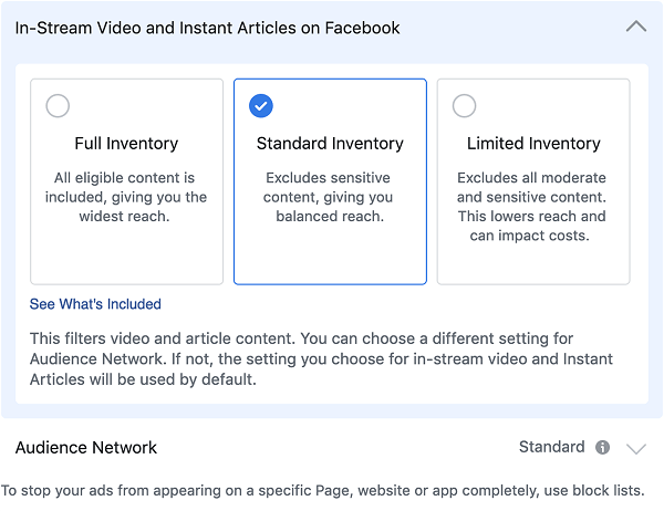 Facebook introdujo un nuevo filtro de inventario que facilitará a los anunciantes el control de su perfil de seguridad de marca en diferentes formas de medios.