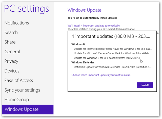 Principales actualizaciones de Windows 8