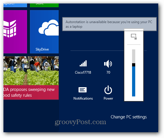 Cómo bloquear la rotación de la pantalla en Surface con Windows RT