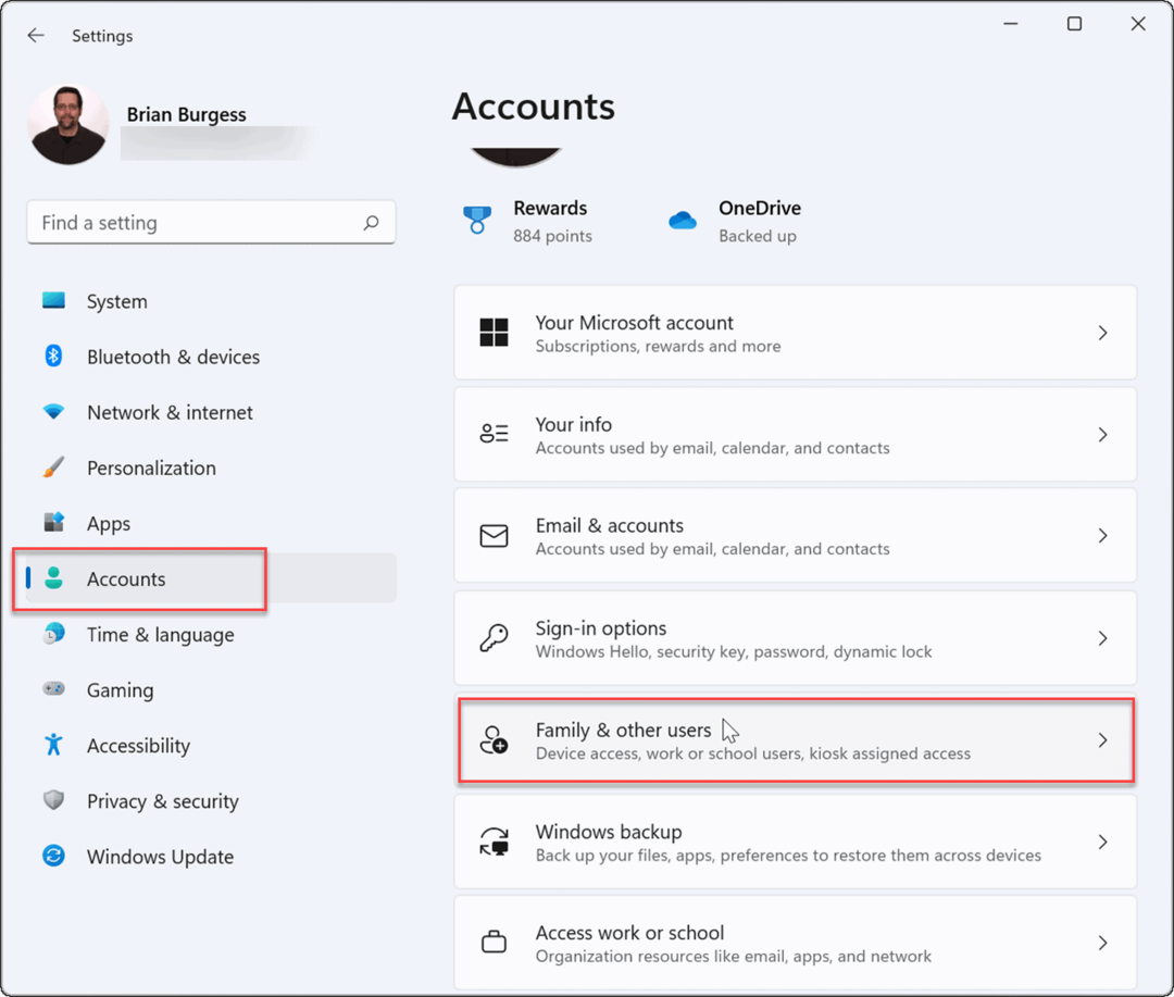 configuración de cuentas crear una cuenta de invitado en Windows 11