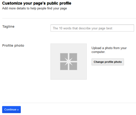 Páginas de Google+: lema y foto de perfil