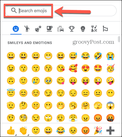buscar emojis en google docs