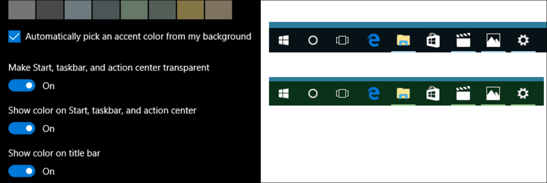 Actualice los colores de Windows 10 en la configuración de personalización