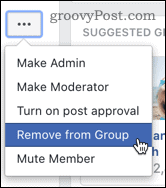 Facebook eliminar miembro del grupo
