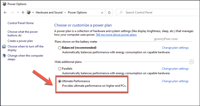 Habilitar el modo de rendimiento máximo en Windows 10