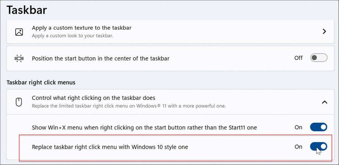 haga clic con el botón derecho en la barra de tareas para mejorar el menú Inicio y la barra de tareas de Windows 11 con start11
