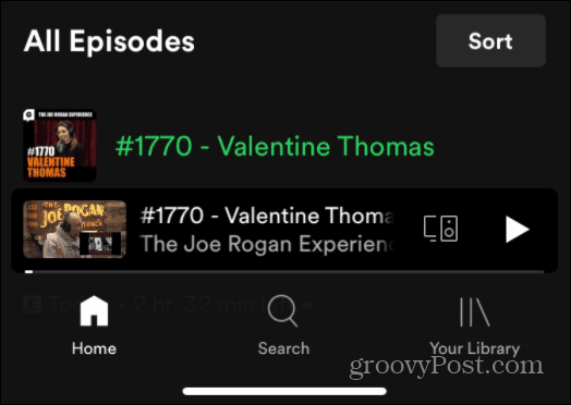 Use los comandos de voz de Spotify Joe Rogan JRE podcast