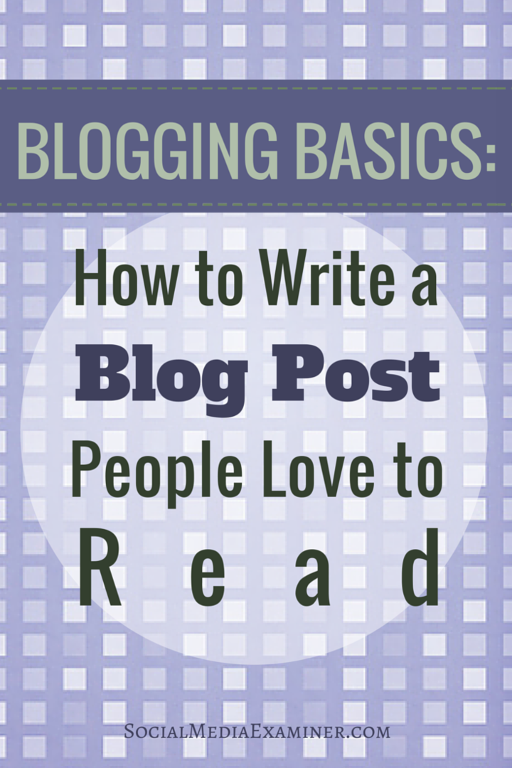 conceptos básicos para escribir una publicación de blog