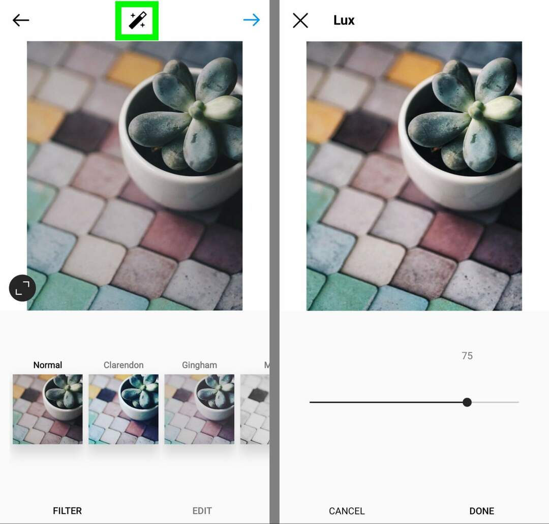 cómo-editar-fotos-instagram-nativo-características-lux-paso-2