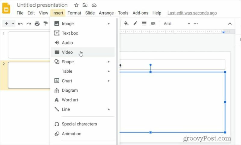 video de google slide