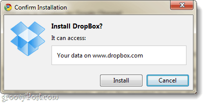la extensión de Dropbox necesita acceder a dropbox.com